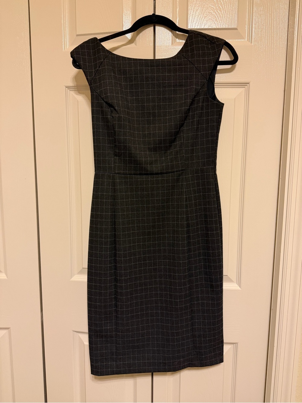 Banana Republic Black Windowpane Sheath Dress